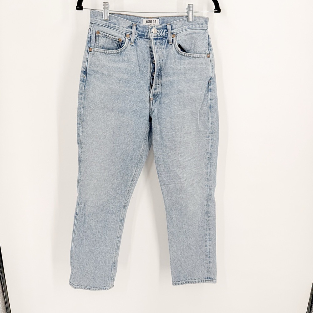 Agolde Blue Ankle Cropped Jeans